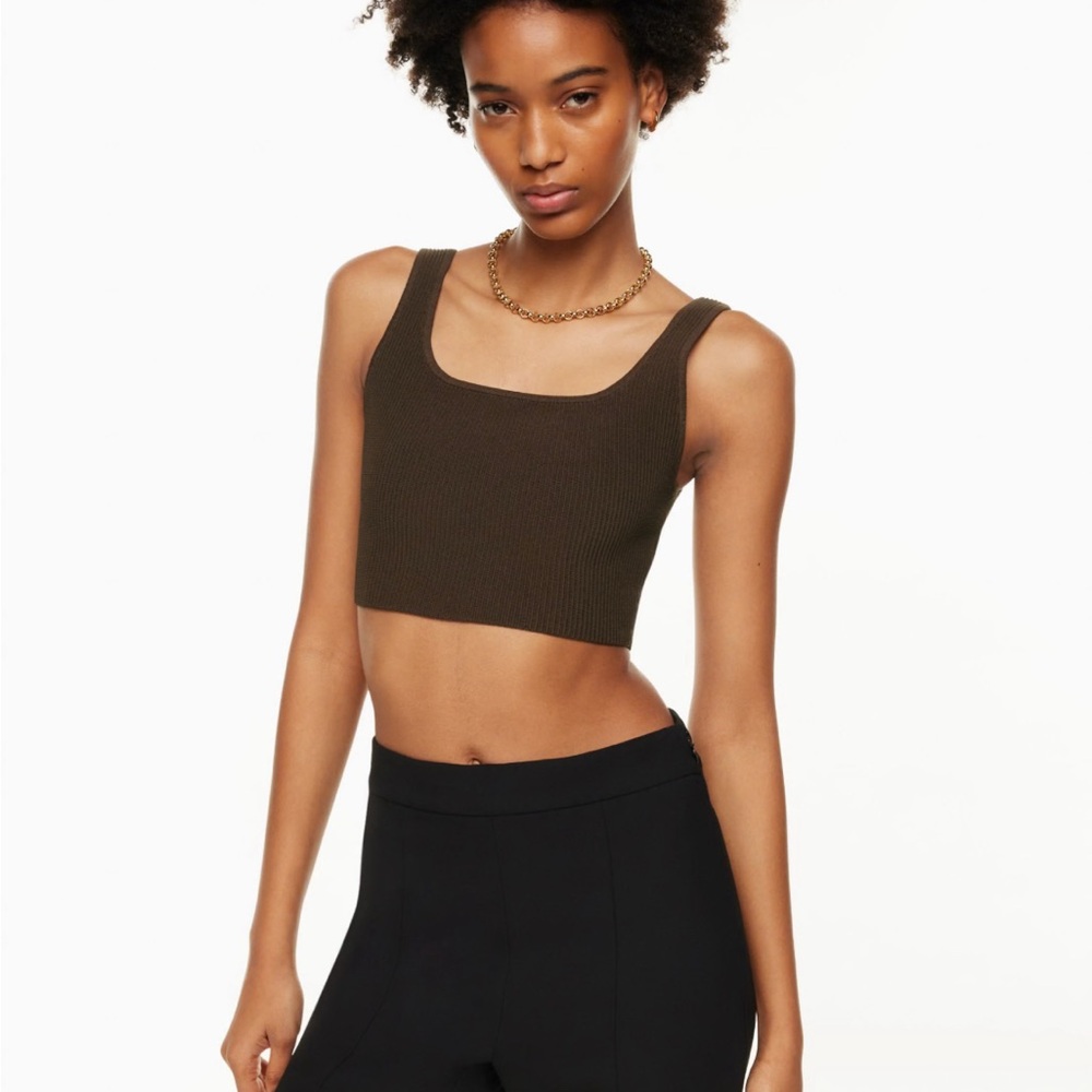ARITZIA Babaton contour ribbed cropped tank